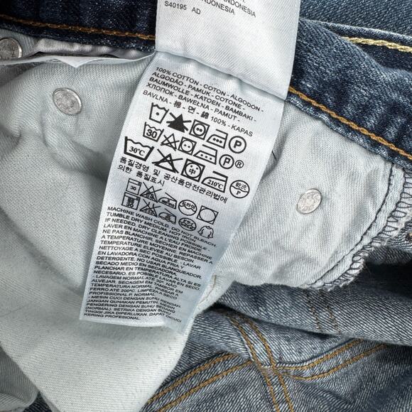 Levi's 569 Jeans Mens 42x32 (43x30 ACTUAL) Loose Straight Blue Denim - Picture 7 of 9